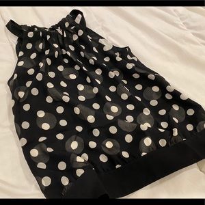 Ann Taylor Petite Polka Dots Silk Top